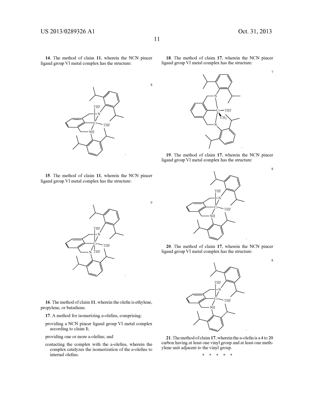 NCN TRIANIONIC PINCER COMPLEXES AS CATALYSTS FOR OLEFIN POLYMERIZATION AND     ISOMERIZATION - diagram, schematic, and image 20