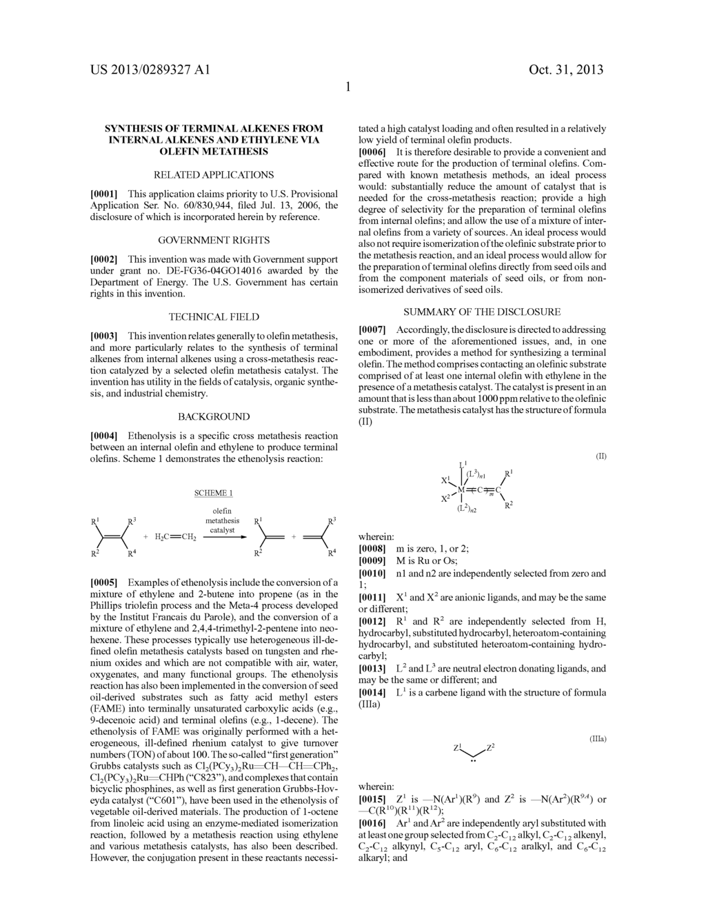 SYNTHESIS OF TERMINAL ALKENES FROM INTERNAL ALKENES AND ETHYLENE VIA     OLEFIN METATHESIS - diagram, schematic, and image 03