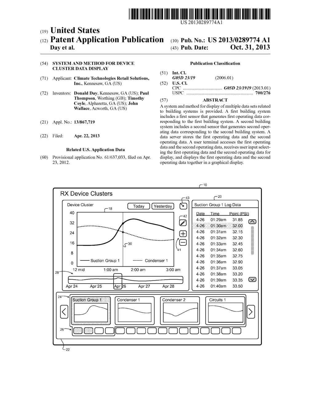 SYSTEM AND METHOD FOR DEVICE CLUSTER DATA DISPLAY - diagram, schematic, and image 01