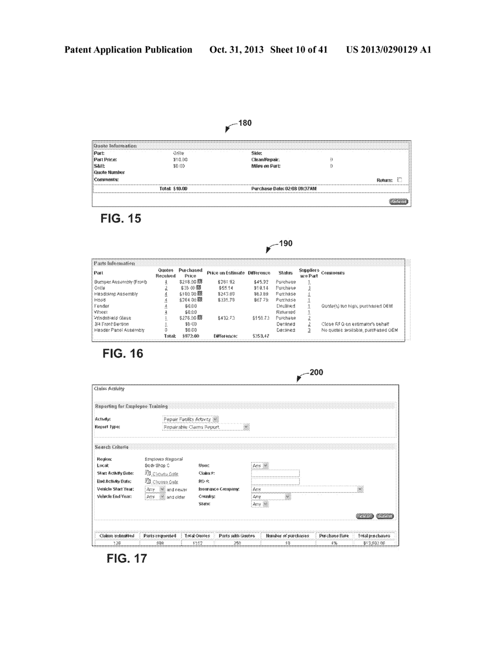 MULTIPLE-PLATFORM ESTIMATING AND AUTOMATIC QUOTING FOR NETWORK-BASED PARTS     RESALE WITH TRANSFERABLE REPORTS - diagram, schematic, and image 11