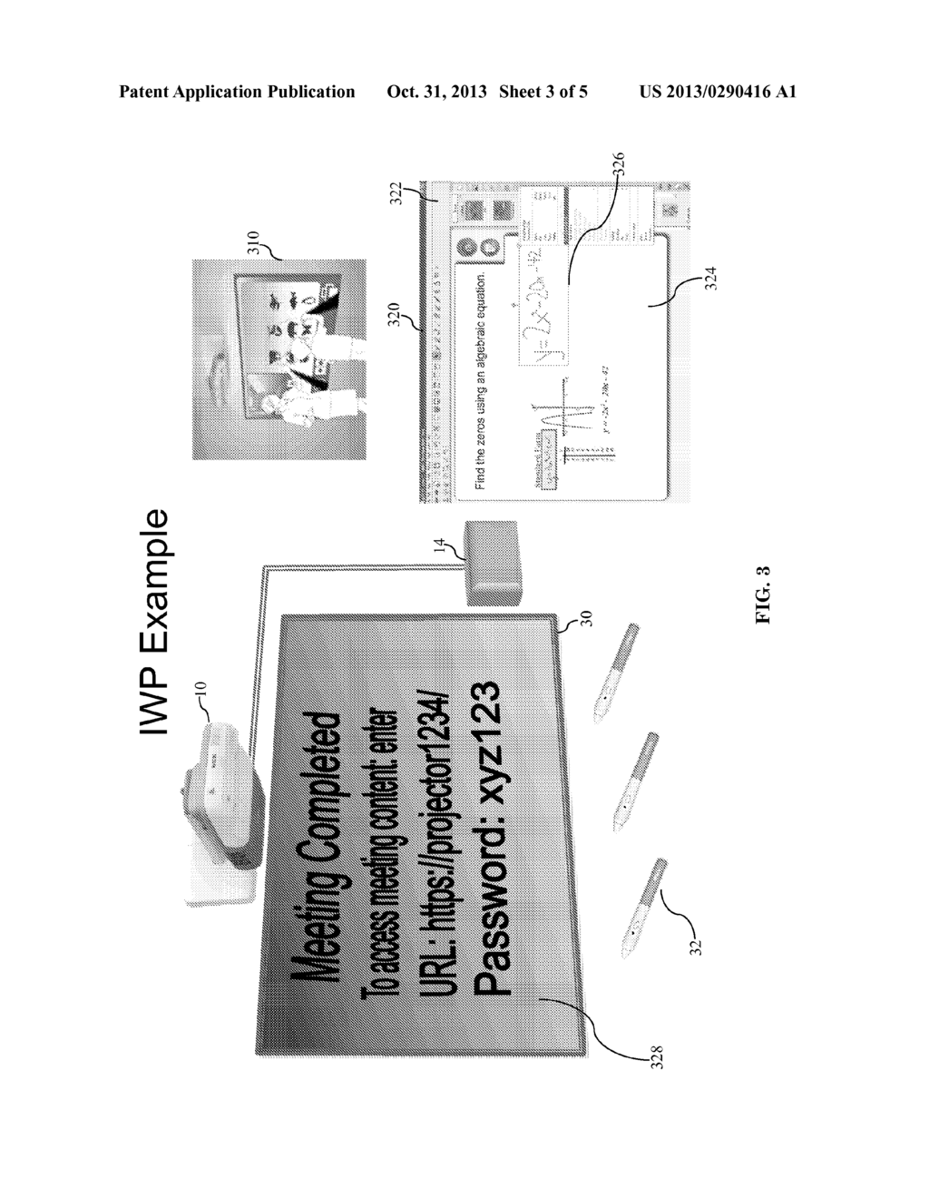 Method for Securely Distributing Meeting Data from Interactive Whiteboard     Projector - diagram, schematic, and image 04