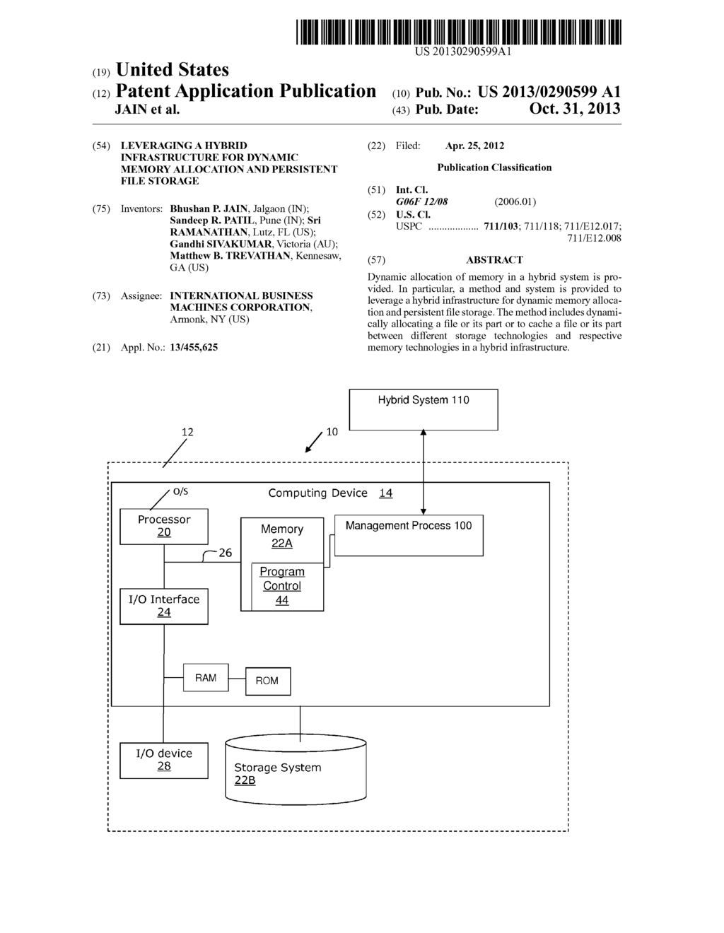 LEVERAGING A HYBRID INFRASTRUCTURE FOR DYNAMIC MEMORY ALLOCATION AND     PERSISTENT FILE STORAGE - diagram, schematic, and image 01