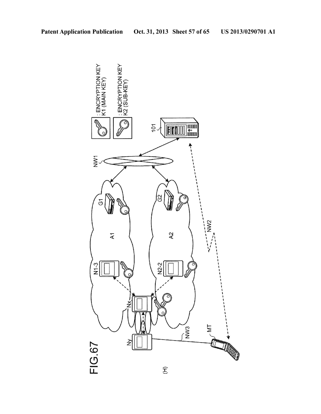 KEY SETTING METHOD, NODE, SERVER, AND NETWORK SYSTEM - diagram, schematic, and image 58