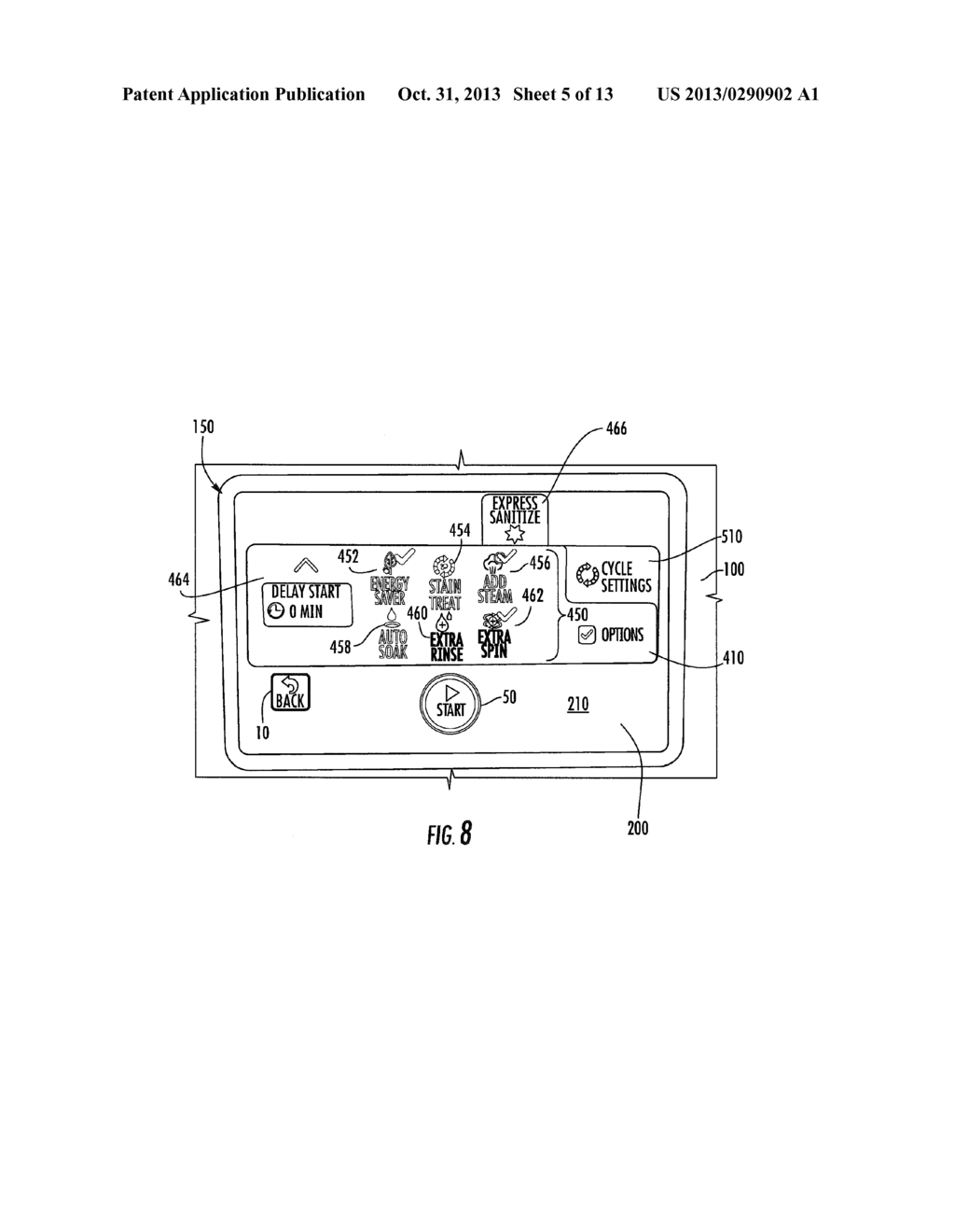 USER CONTROL INTERFACE FOR AN APPLIANCE, AND ASSOCIATED METHOD - diagram, schematic, and image 06