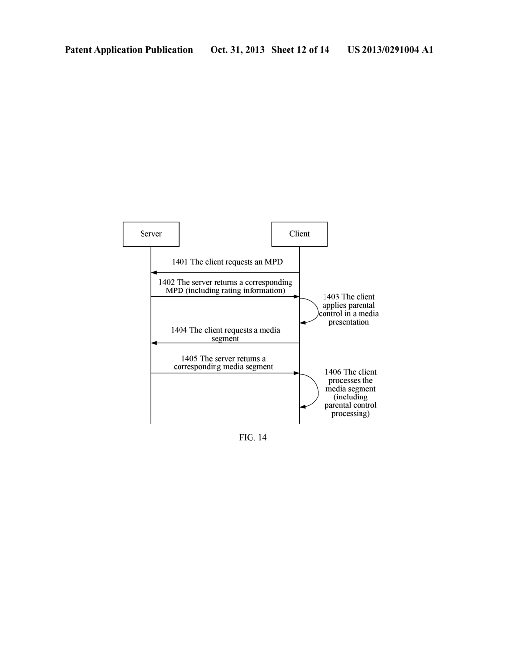 METHOD AND DEVICE FOR APPLYING PARENTAL CONTROL IN ADAPTIVE HTTP STREAMING     TRANSMISSION - diagram, schematic, and image 13