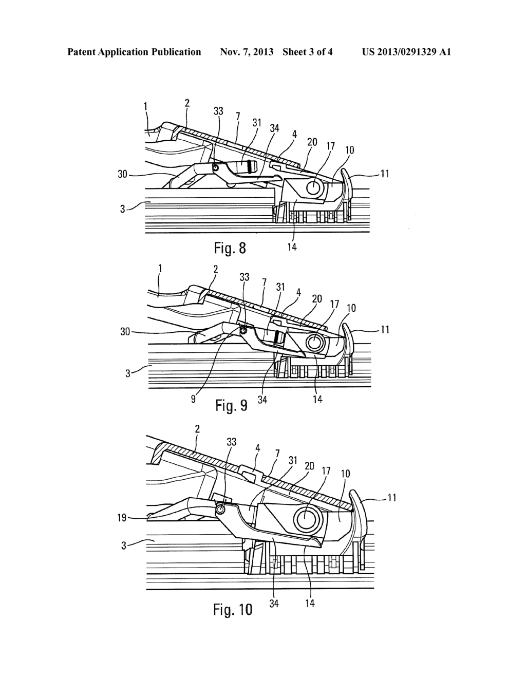 HYDRAULIC CONNECTOR FOR A WINDSHIELD WIPER BLADE HAVING GUIDANCE BY A     LONGITUDINAL ARM - diagram, schematic, and image 04