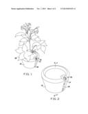 DOUBLE-WALLED PLANTER WITH WATER RESERVOIR AND WATER LEVEL GAUGE diagram and image