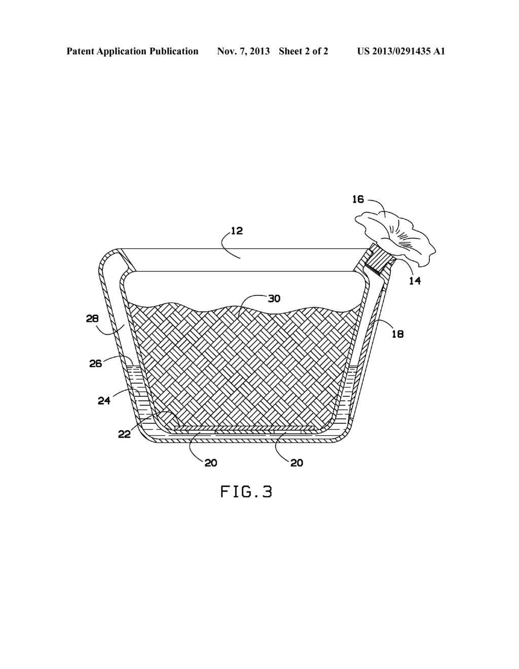 DOUBLE-WALLED PLANTER WITH WATER RESERVOIR AND WATER LEVEL GAUGE - diagram, schematic, and image 03