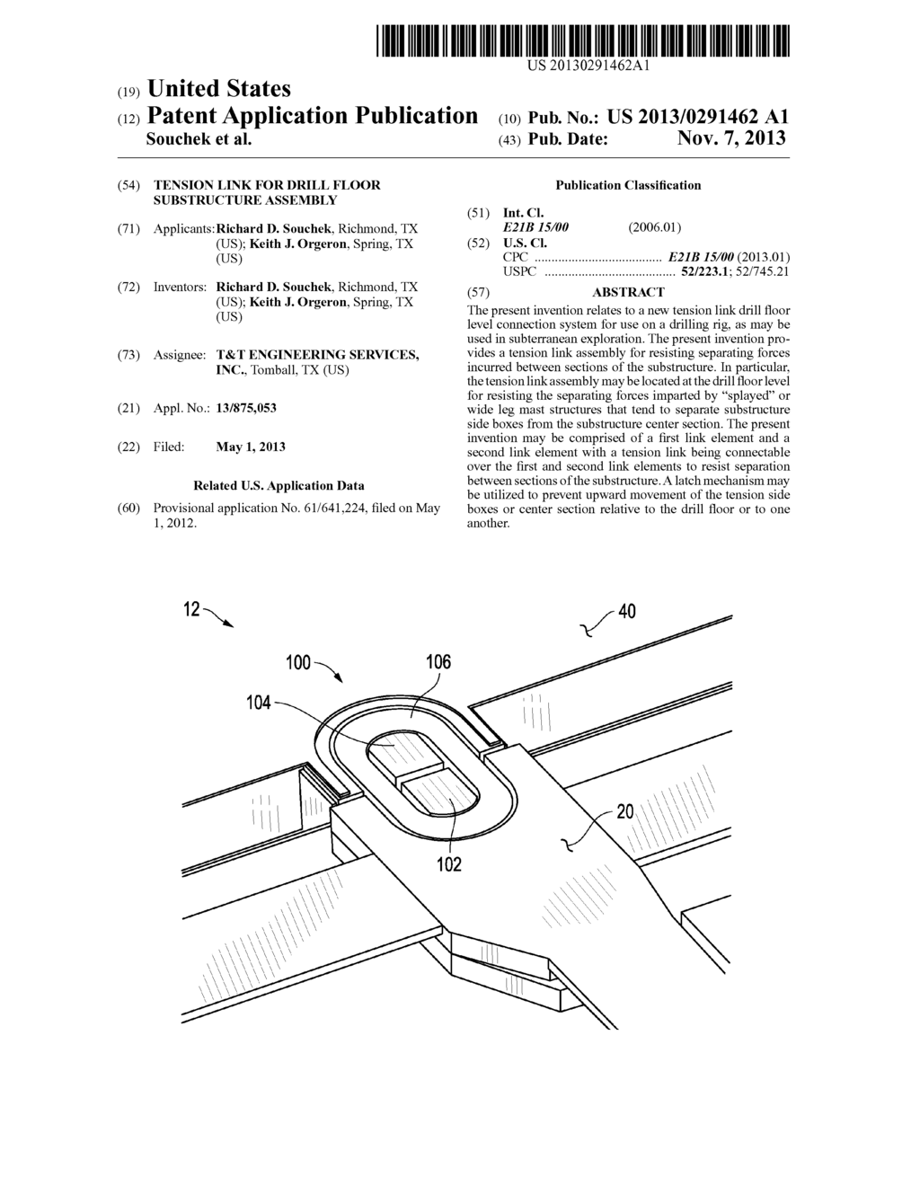 Tension Link for Drill Floor Substructure Assembly - diagram, schematic, and image 01