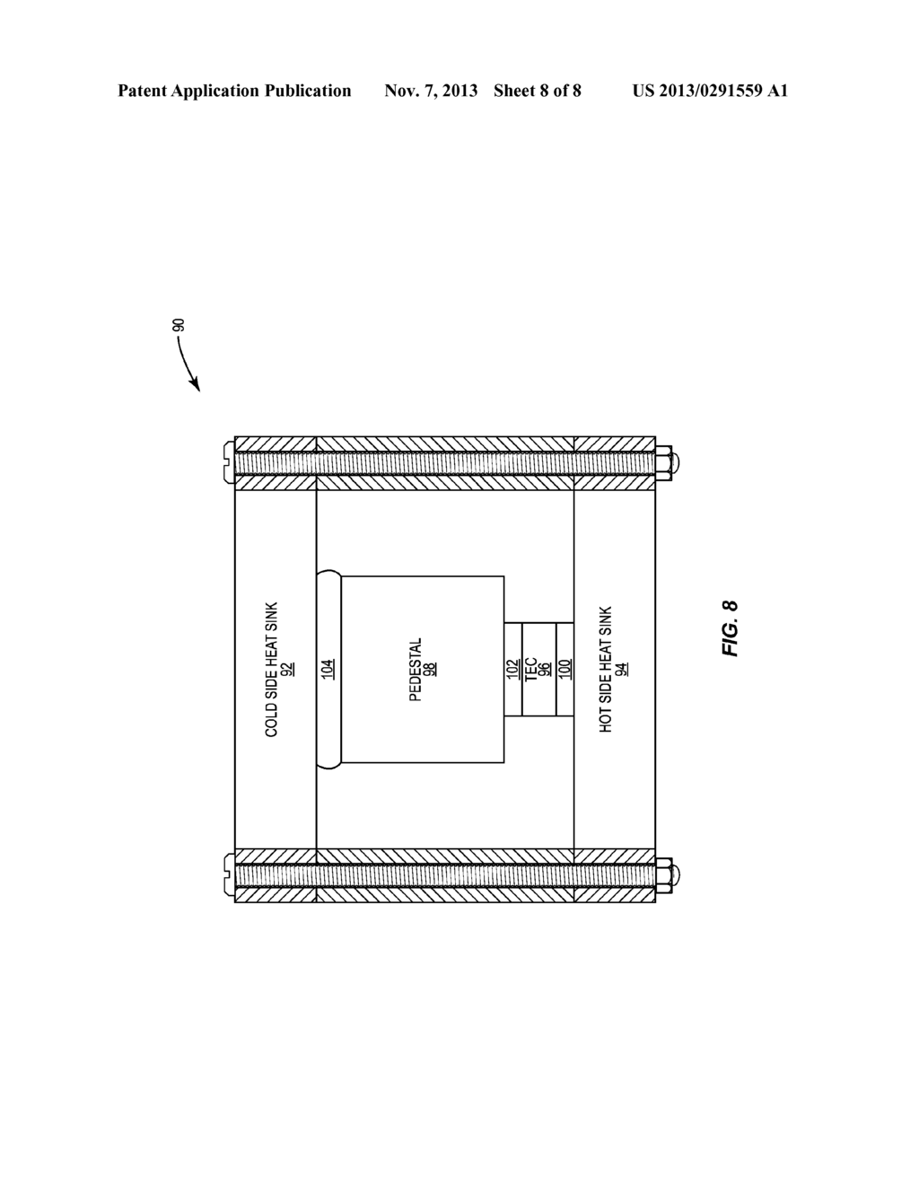 THERMOELECTRIC HEAT EXCHANGER COMPONENT INCLUDING PROTECTIVE HEAT     SPREADING LID AND OPTIMAL THERMAL INTERFACE RESISTANCE - diagram, schematic, and image 09