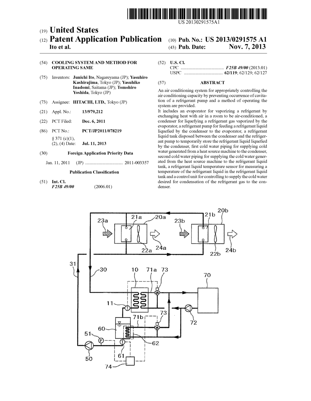 COOLING SYSTEM AND METHOD FOR OPERATING SAME - diagram, schematic, and image 01