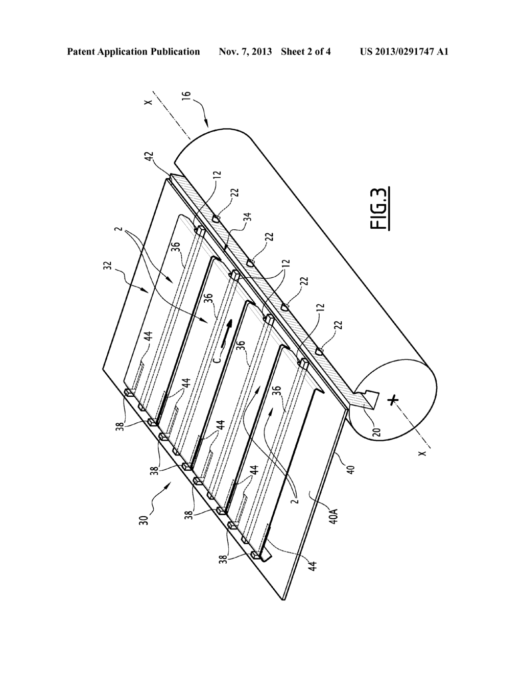 Device for loading printing plates on a plate cylinder of a rotary offset     press - diagram, schematic, and image 03