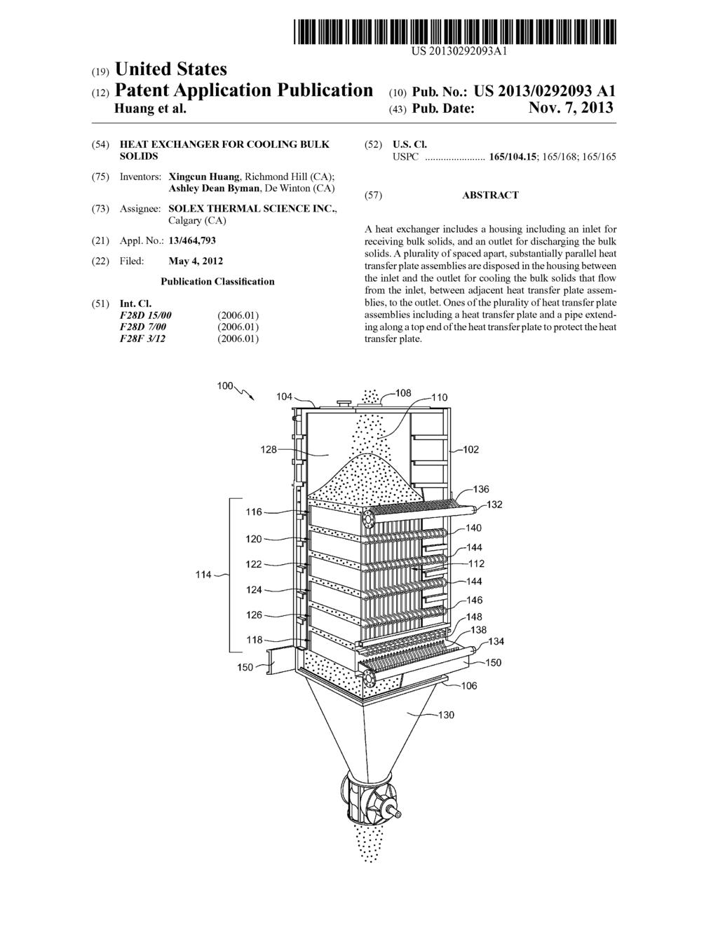 HEAT EXCHANGER FOR COOLING BULK SOLIDS - diagram, schematic, and image 01