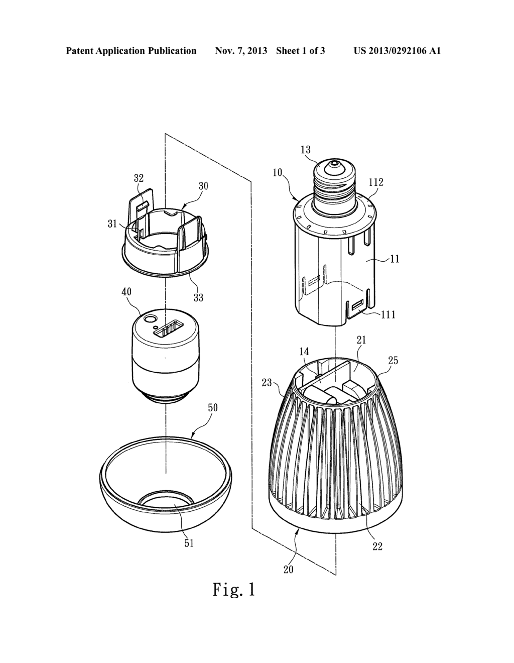 HEAT DISSIPATION STRUCTURE FOR LIGHT BULB ASSEMBLY - diagram, schematic, and image 02