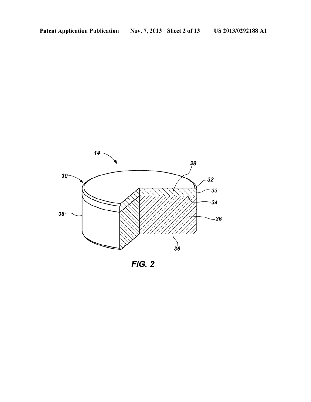 EARTH-BORING TOOLS HAVING CUTTING ELEMENTS WITH CUTTING FACES EXHIBITING     MULTIPLE COEFFICIENTS OF FRICTION, AND RELATED METHODS - diagram, schematic, and image 03