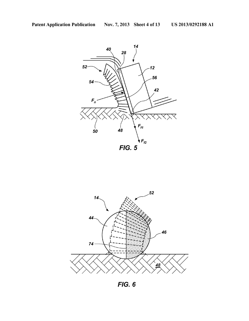 EARTH-BORING TOOLS HAVING CUTTING ELEMENTS WITH CUTTING FACES EXHIBITING     MULTIPLE COEFFICIENTS OF FRICTION, AND RELATED METHODS - diagram, schematic, and image 05