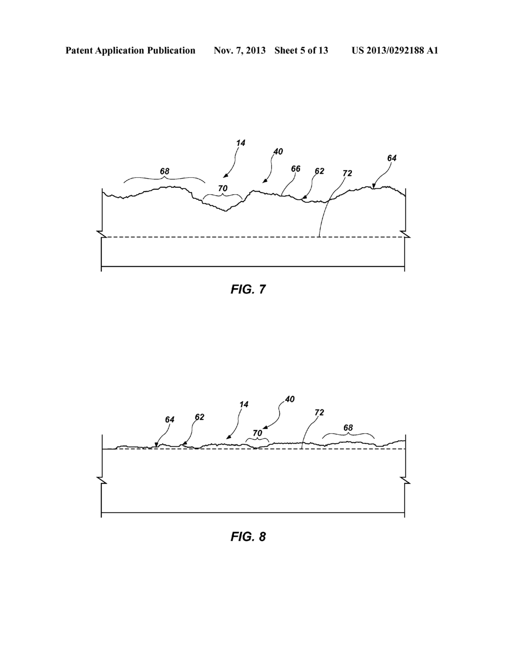 EARTH-BORING TOOLS HAVING CUTTING ELEMENTS WITH CUTTING FACES EXHIBITING     MULTIPLE COEFFICIENTS OF FRICTION, AND RELATED METHODS - diagram, schematic, and image 06