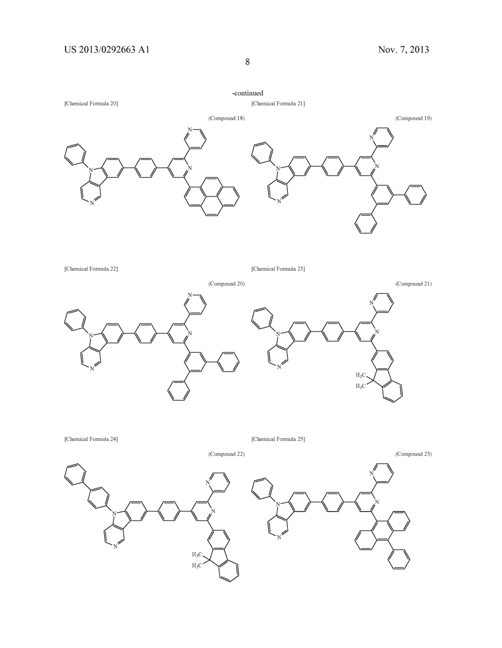 COMPOUND HAVING SUBSTITUTED BIPYRIDYL GROUP AND PYRIDOINODOLE RING     STRUCTURE, AND ORGANIC ELECTROLUMINESCENT DEVICE - diagram, schematic, and image 11