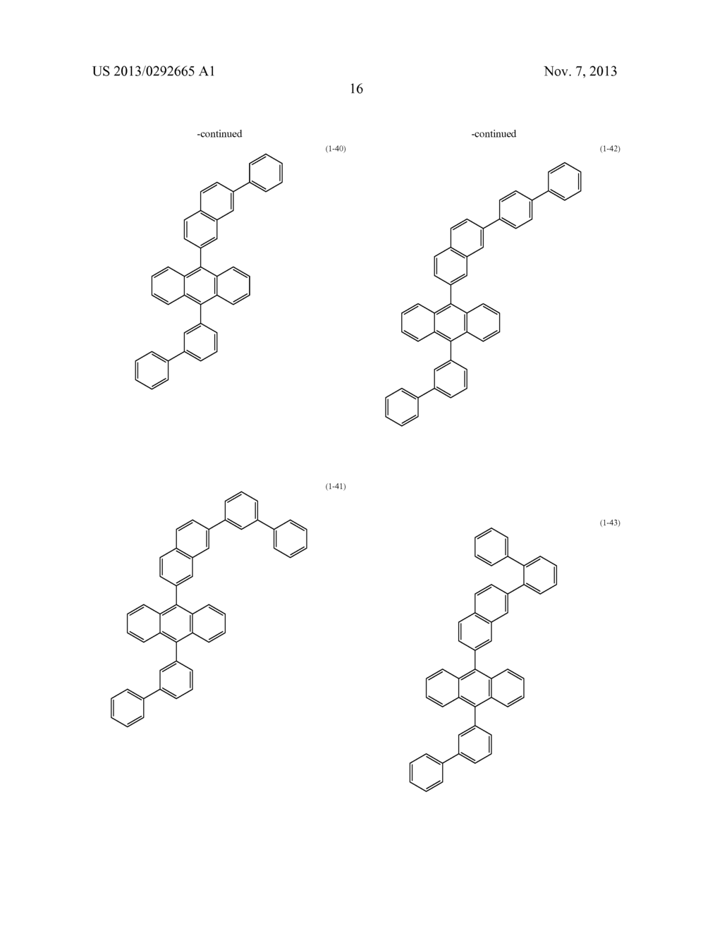 NOVEL ANTHRACENE COMPOUND AND ORGANIC ELECTROLUMINESCENCE ELEMENT USING     SAME - diagram, schematic, and image 18