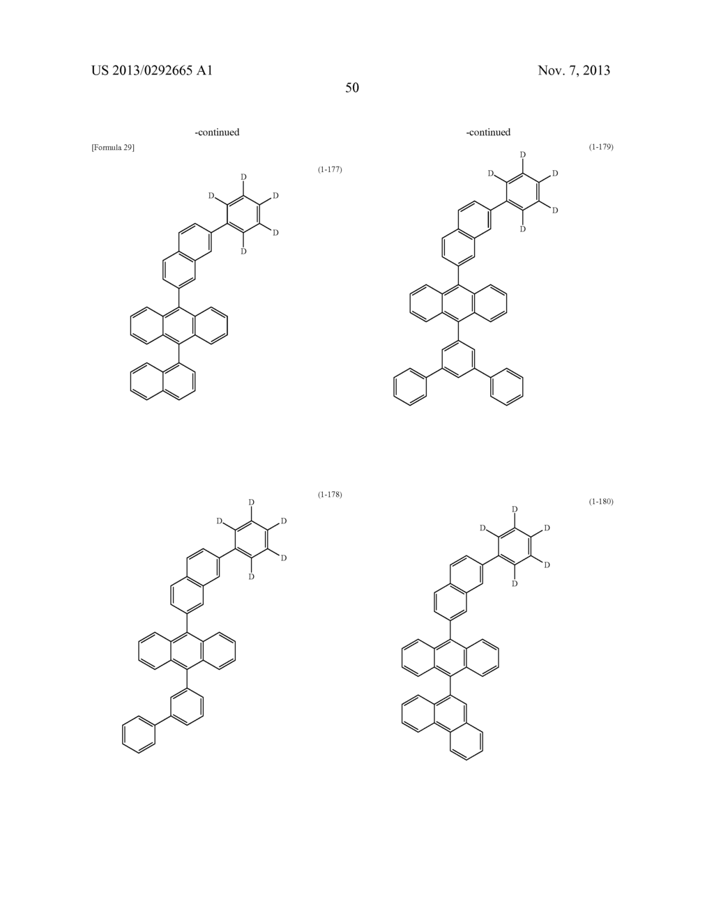 NOVEL ANTHRACENE COMPOUND AND ORGANIC ELECTROLUMINESCENCE ELEMENT USING     SAME - diagram, schematic, and image 52