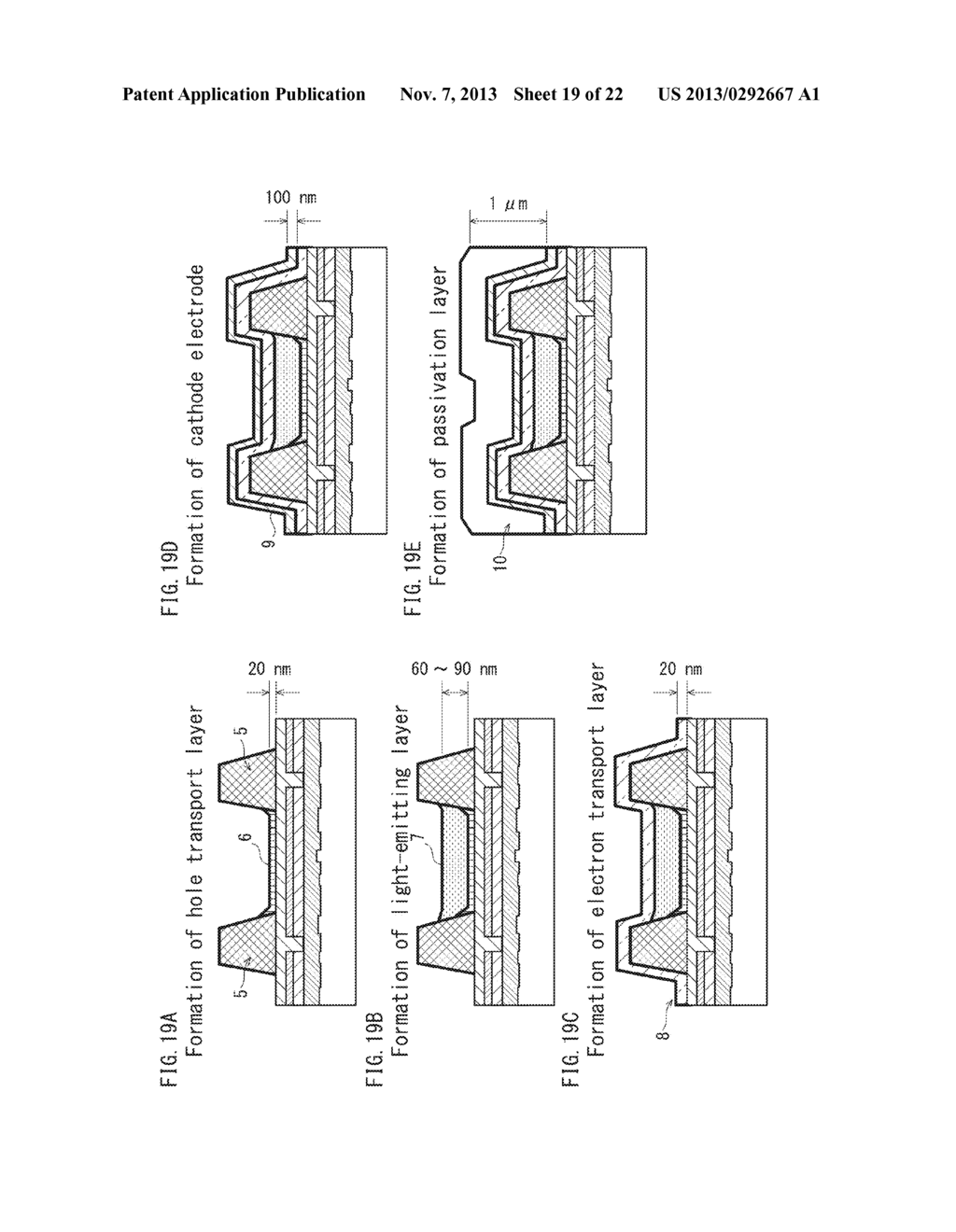 METHOD FOR PRODUCING ORGANIC LIGHT-EMITTING ELEMENT, ORGANIC DISPLAY     PANEL, ORGANIC LIGHT-EMITTING DEVICE, METHOD FOR FORMING FUNCTIONAL     LAYER, INK, SUBSTRATE, ORGANIC LIGHT-EMITTING ELEMENT, ORGANIC DISPLAY     DEVICE, AND INKJET DEVICE - diagram, schematic, and image 20