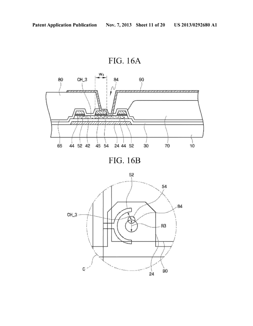 TFT SUBSTRATE INCLUDING A DATA INSULATING LAYER WITH CONTACT HOLE     OVERLAPPING CHANNEL REGION - diagram, schematic, and image 12