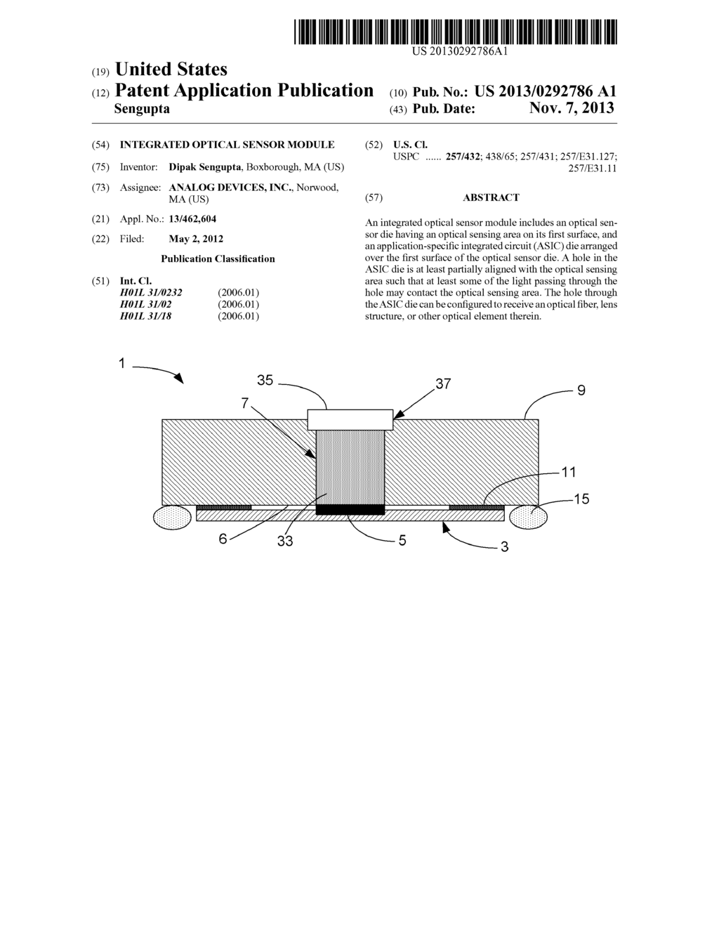 INTEGRATED OPTICAL SENSOR MODULE - diagram, schematic, and image 01