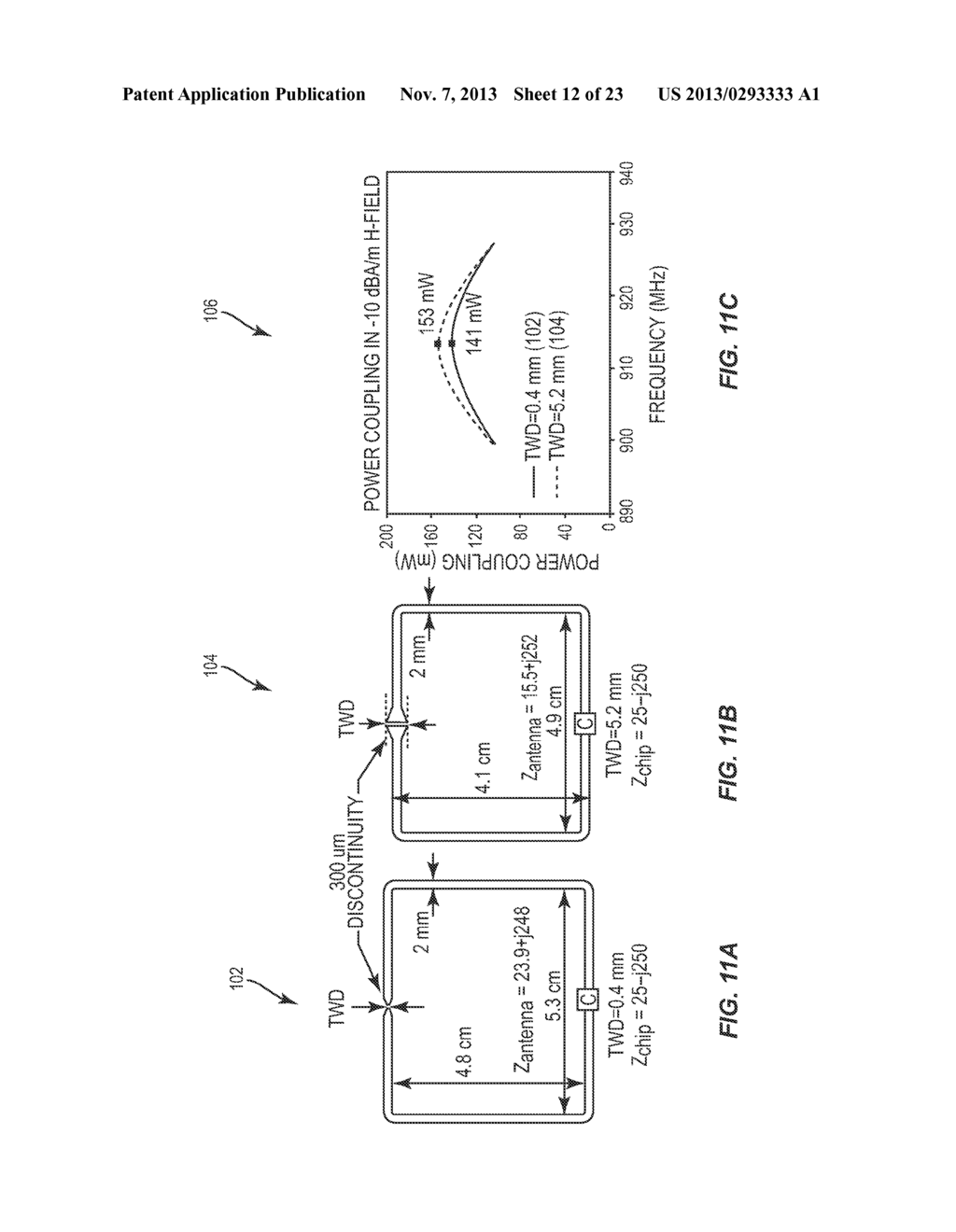 DISCONTINUOUS LOOP ANTENNAS SUITABLE FOR RADIO-FREQUENCY IDENTIFICATION     (RFID) TAGS, AND RELATED COMPONENTS, SYSTEMS, AND METHODS - diagram, schematic, and image 13