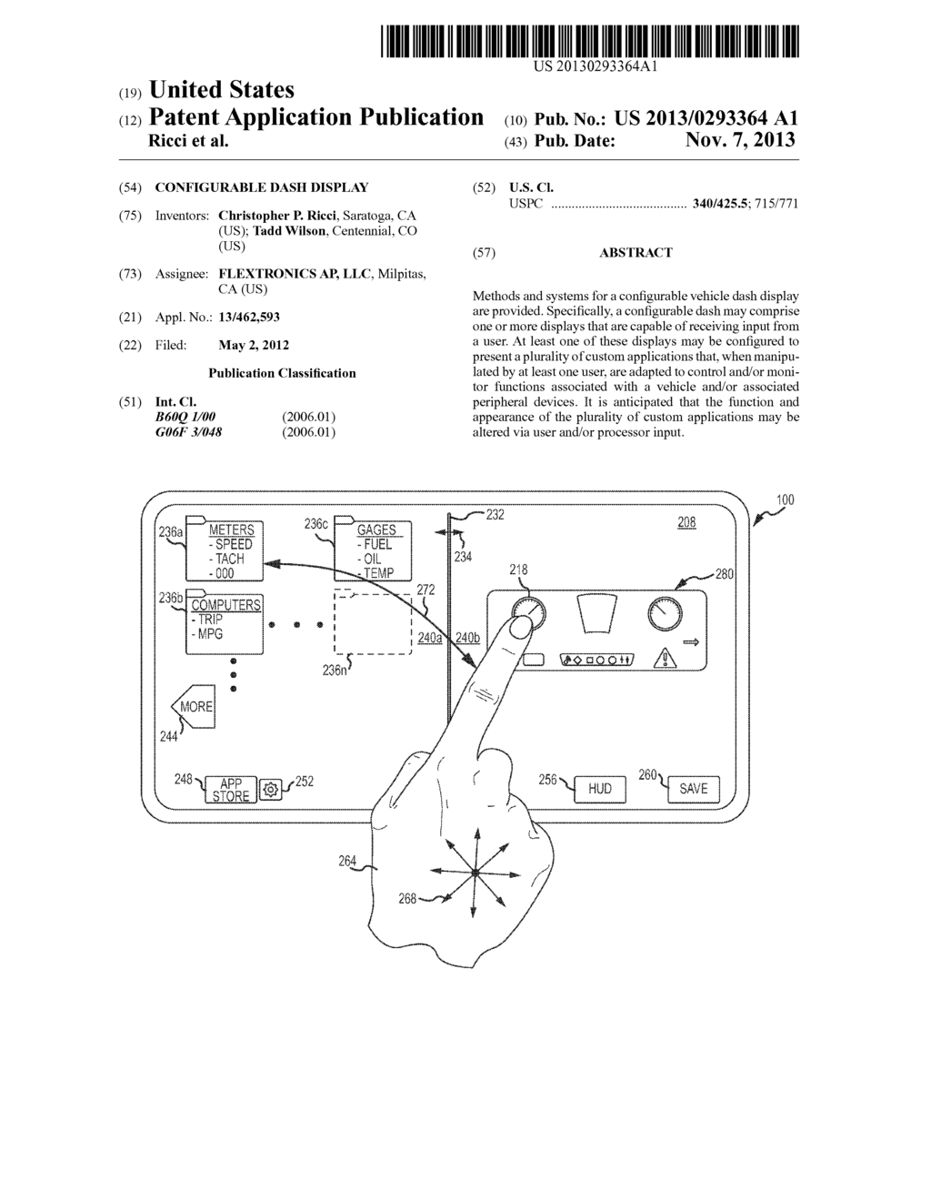 CONFIGURABLE DASH DISPLAY - diagram, schematic, and image 01