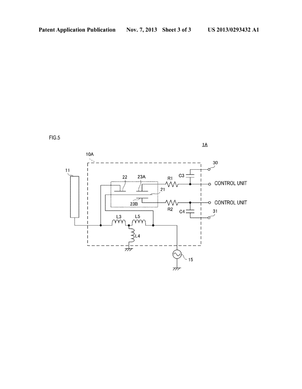 MEMS MODULE, VARIABLE REACTANCE CIRCUIT AND ANTENNA DEVICE - diagram, schematic, and image 04