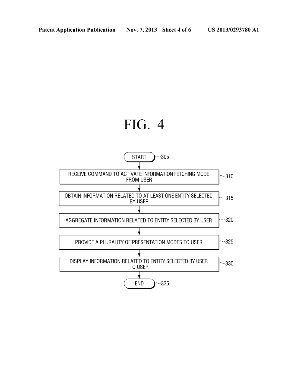 DISPLAY DEVICE AND METHOD FOR PRESENTING INFORMATION ON ENTITIES DISPLAYED     ON VIDEO CONTENT - diagram, schematic, and image 05