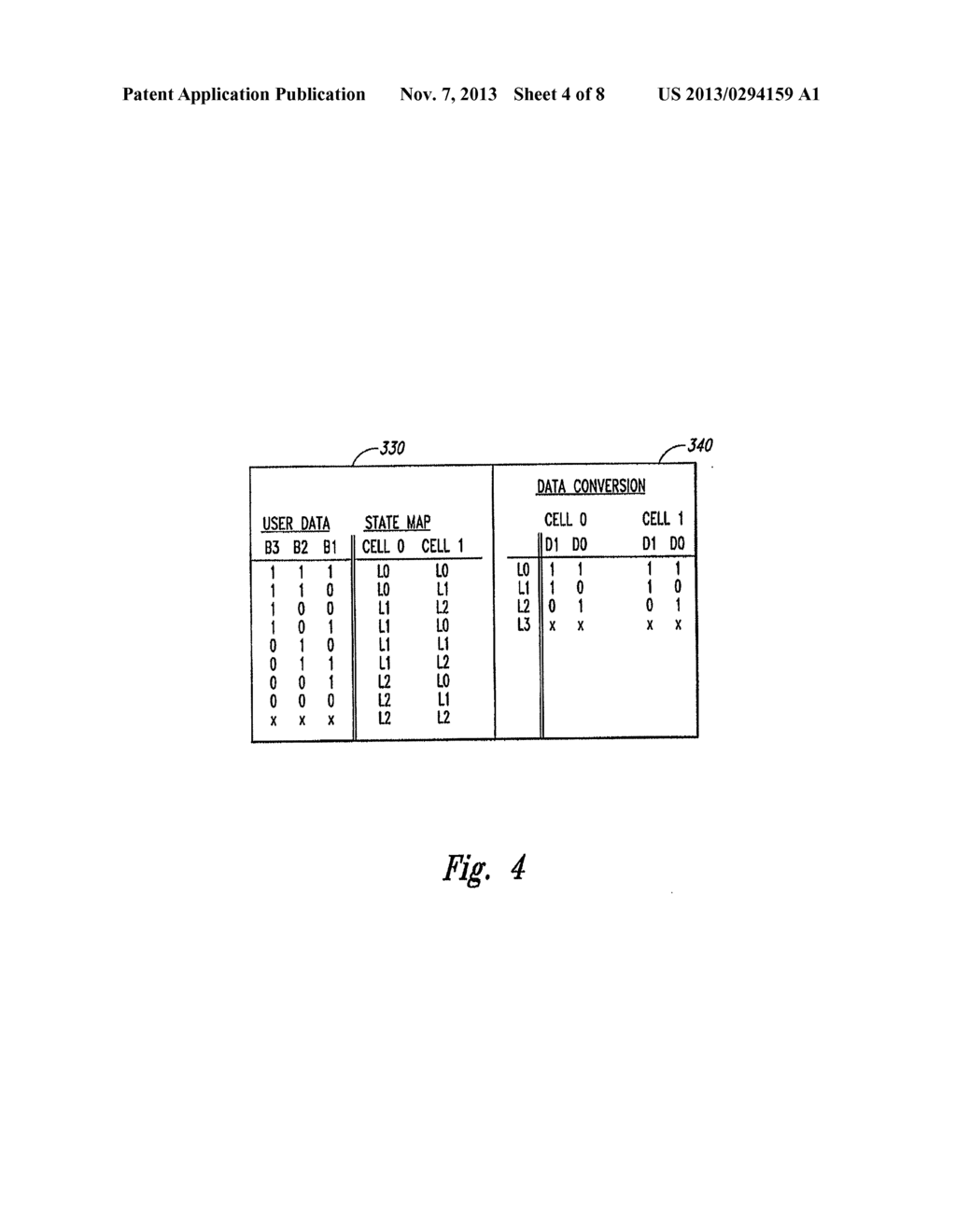 DATA PATH FOR MULTI-LEVEL CELL MEMORY, METHODS FOR STORING AND METHODS FOR     UTILIZING A MEMORY ARRAY - diagram, schematic, and image 05