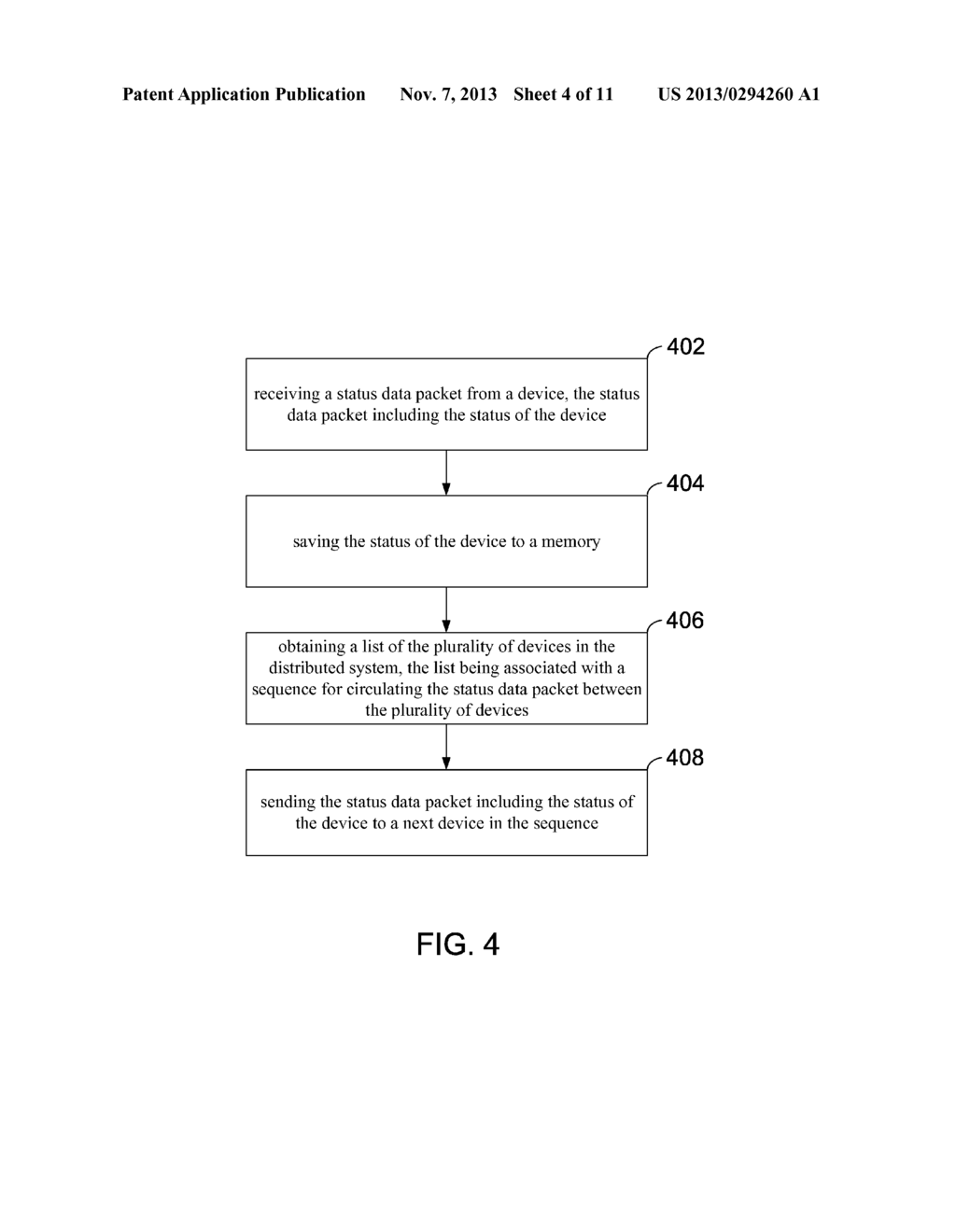 METHODS FOR PROVIDING A STATUS TO DEVICES IN A DISTRIBUTED SYSTEM - diagram, schematic, and image 05