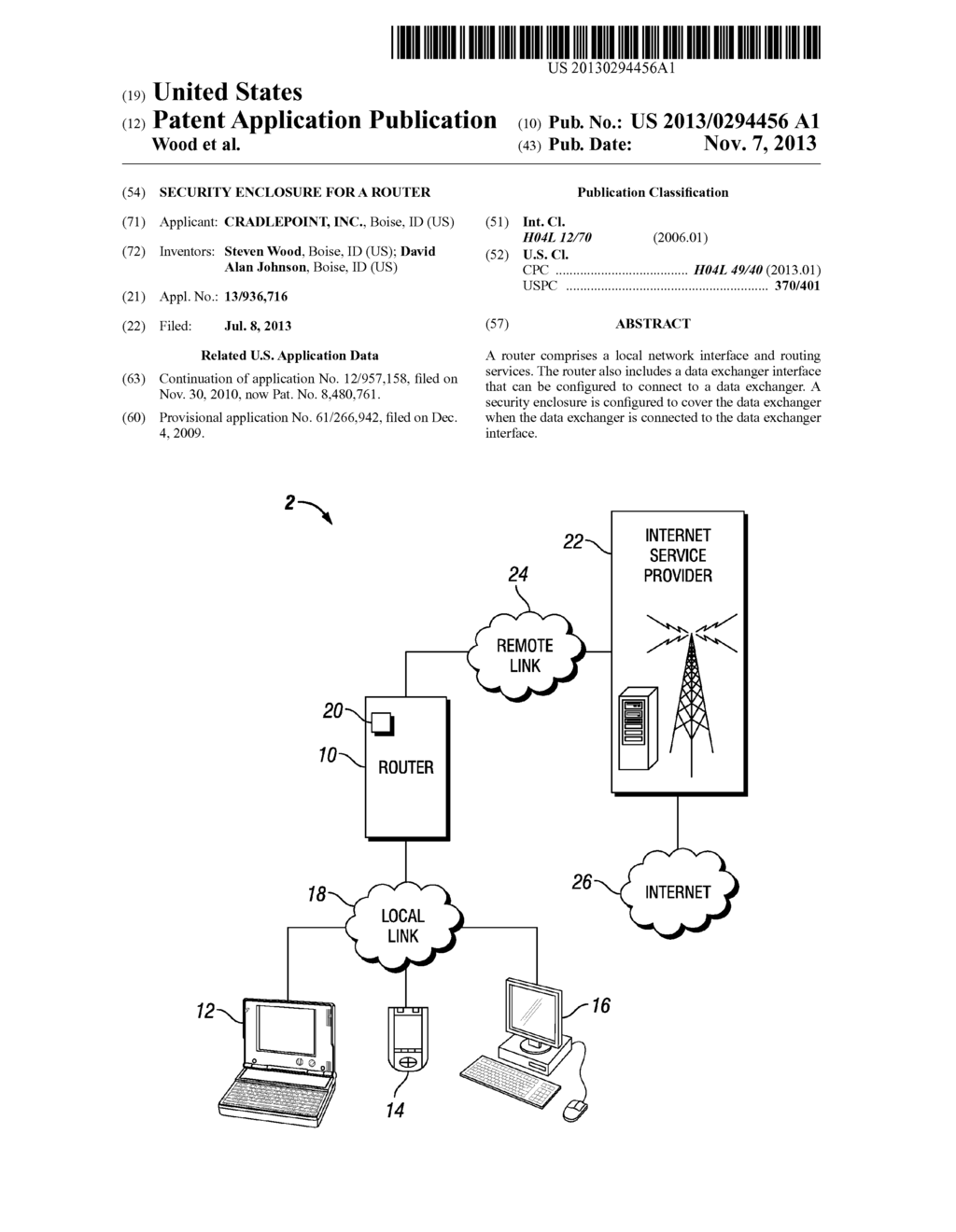 SECURITY ENCLOSURE FOR A ROUTER - diagram, schematic, and image 01