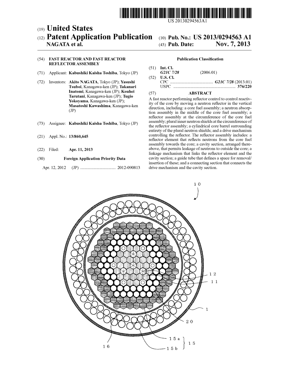 FAST REACTOR AND FAST REACTOR REFLECTOR ASSEMBLY - diagram, schematic, and image 01