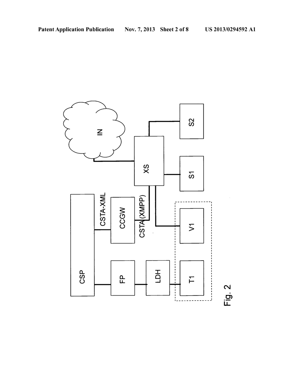 COMPUTER TELEPHONY INTEGRATION WITH CONNECTION OF THE COMPUTER VIA A     PRESENCE SERVER - diagram, schematic, and image 03