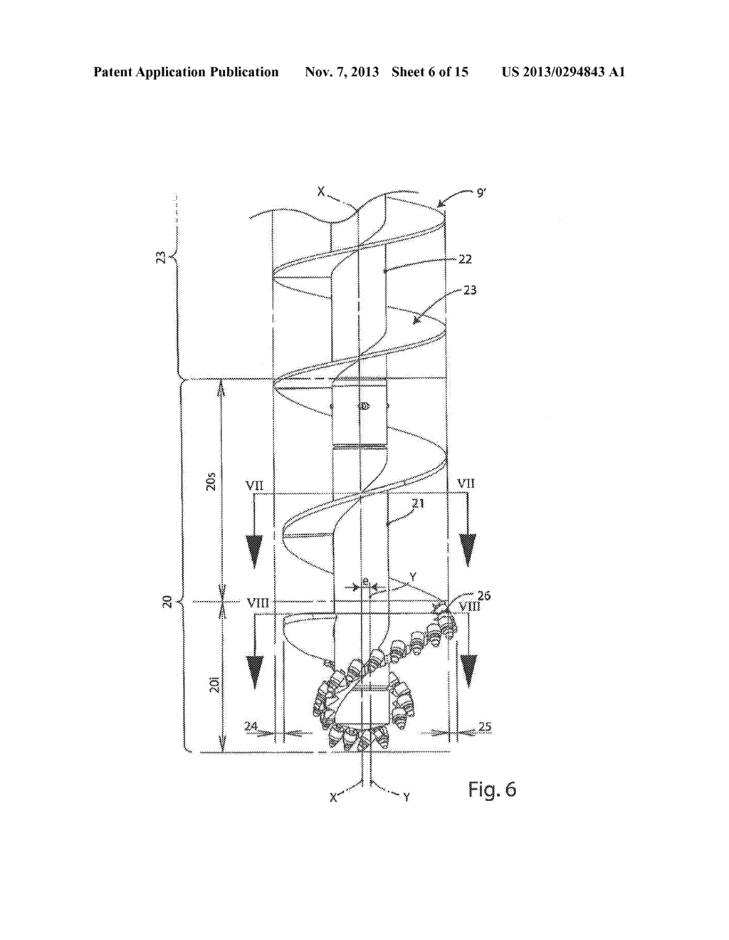 HELICAL DRILL BIT FOR AN AUGER OF A GROUND EXCAVATION ASSEMBLY, IN     PARTICULAR FOR BUILDING EXCAVATED PILES, AND DRILLING METHOD THAT USES     SUCH A BIT - diagram, schematic, and image 07