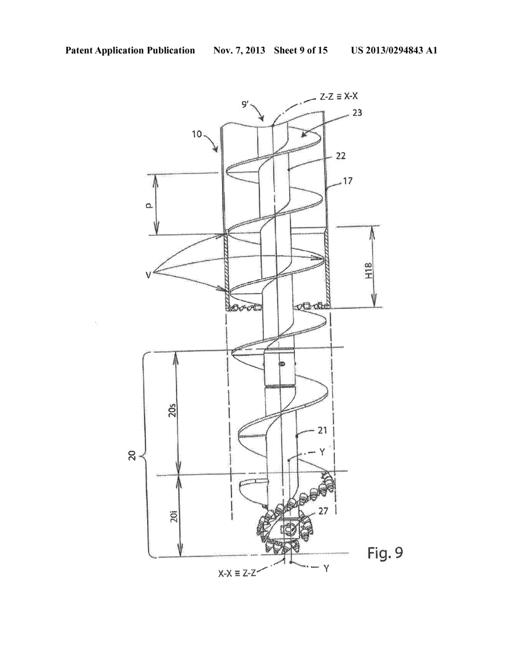 HELICAL DRILL BIT FOR AN AUGER OF A GROUND EXCAVATION ASSEMBLY, IN     PARTICULAR FOR BUILDING EXCAVATED PILES, AND DRILLING METHOD THAT USES     SUCH A BIT - diagram, schematic, and image 10