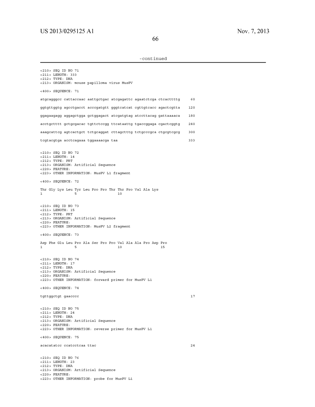 COMPOSITIONS AND METHODS RELATING TO MOUSE PAPILLOMA VIRUS - diagram, schematic, and image 71