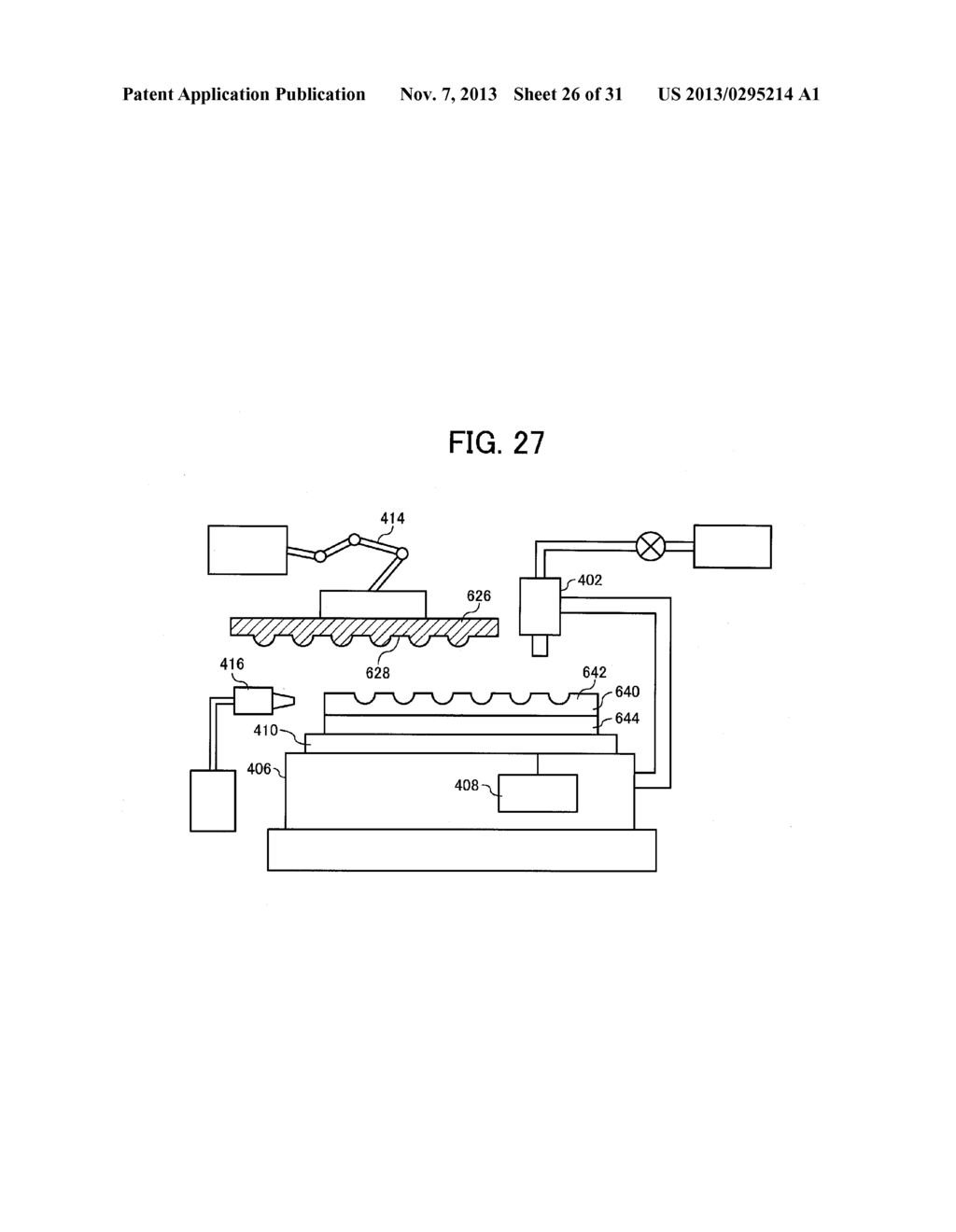 METHOD OF MOLDING, PROCESS FOR PRODUCING LENS, MOLDING APPARATUS, PROCESS     FOR PRODUCING STAMPER, MASTER PRODUCTION APPARATUS, STAMPER PRODUCTION     SYSTEM, AND STAMPER PRODUCTION APPARATUS - diagram, schematic, and image 27