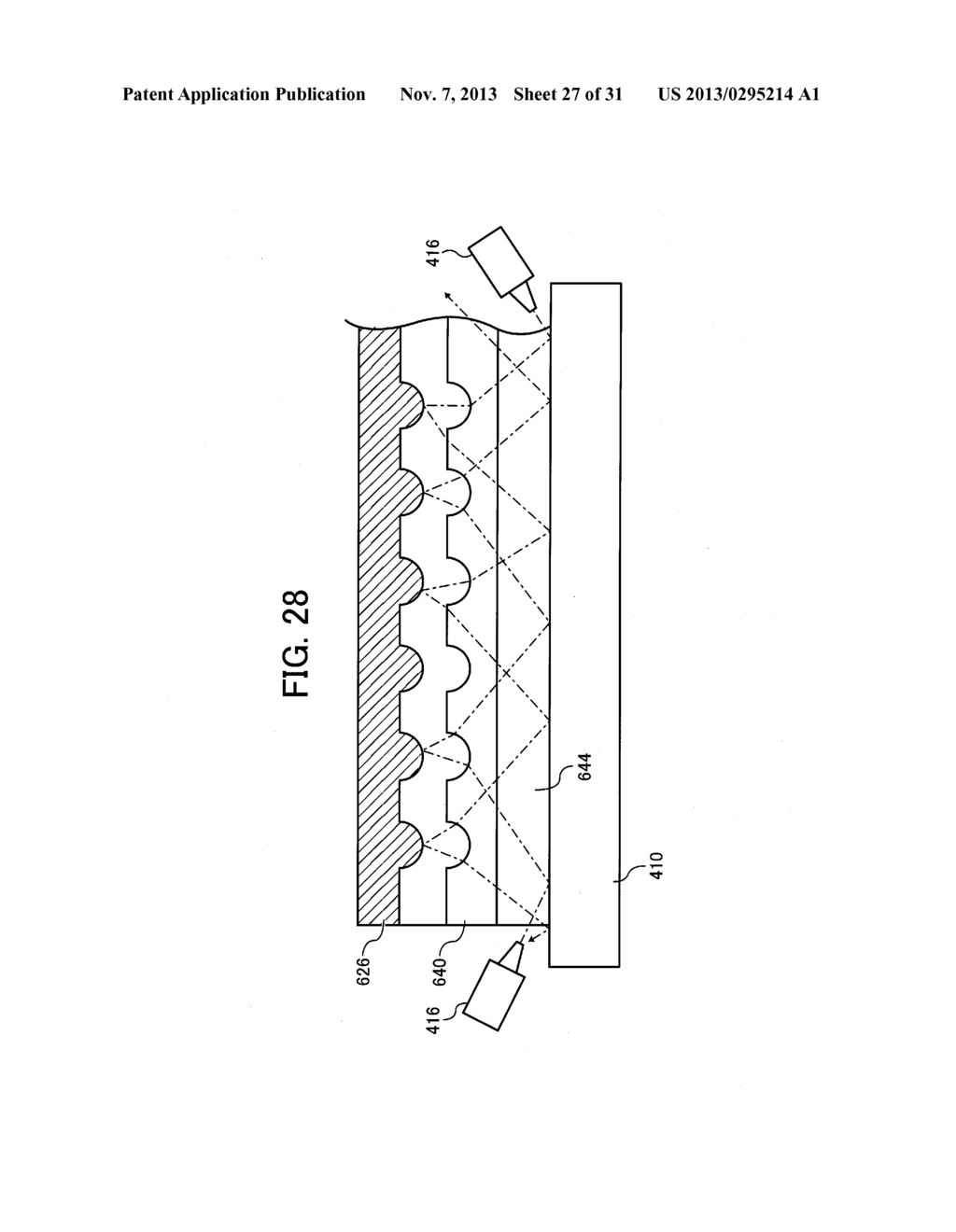 METHOD OF MOLDING, PROCESS FOR PRODUCING LENS, MOLDING APPARATUS, PROCESS     FOR PRODUCING STAMPER, MASTER PRODUCTION APPARATUS, STAMPER PRODUCTION     SYSTEM, AND STAMPER PRODUCTION APPARATUS - diagram, schematic, and image 28