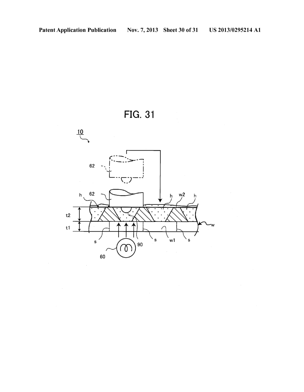 METHOD OF MOLDING, PROCESS FOR PRODUCING LENS, MOLDING APPARATUS, PROCESS     FOR PRODUCING STAMPER, MASTER PRODUCTION APPARATUS, STAMPER PRODUCTION     SYSTEM, AND STAMPER PRODUCTION APPARATUS - diagram, schematic, and image 31