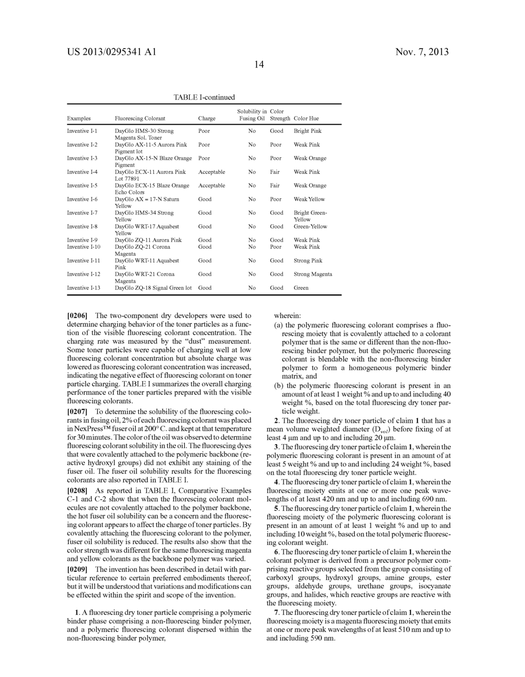 USE OF FLUORESCING TONERS FOR IMAGING - diagram, schematic, and image 16