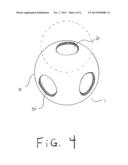 FLEXIBLE HOLE BALL WITH ANGLED HOLE WALLS diagram and image