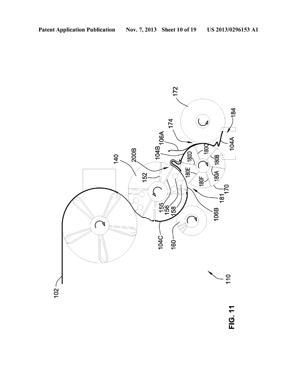 SINGLE PATH SINGLE WEB SINGLE-FOLD INTERFOLDER AND METHODS - diagram, schematic, and image 11