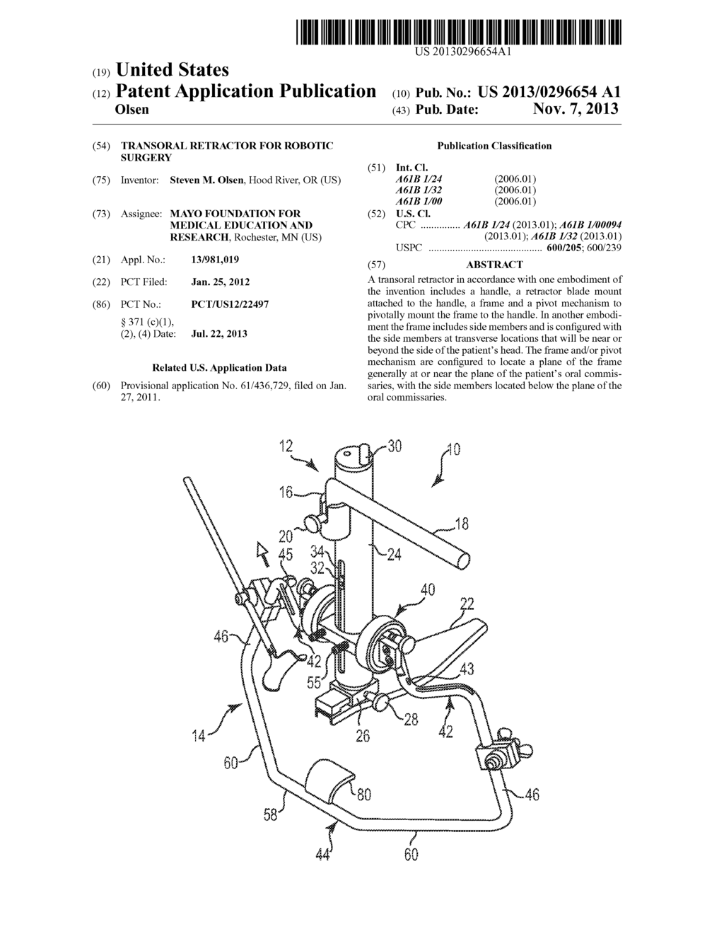 TRANSORAL RETRACTOR FOR ROBOTIC SURGERY - diagram, schematic, and image 01