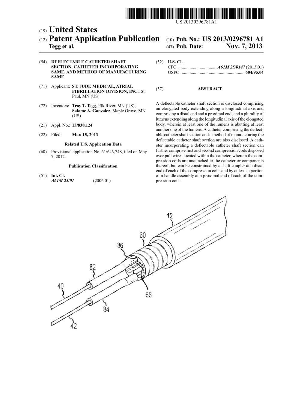 DEFLECTABLE CATHETER SHAFT SECTION, CATHETER INCORPORATING SAME, AND     METHOD OF MANUFACTURING SAME - diagram, schematic, and image 01