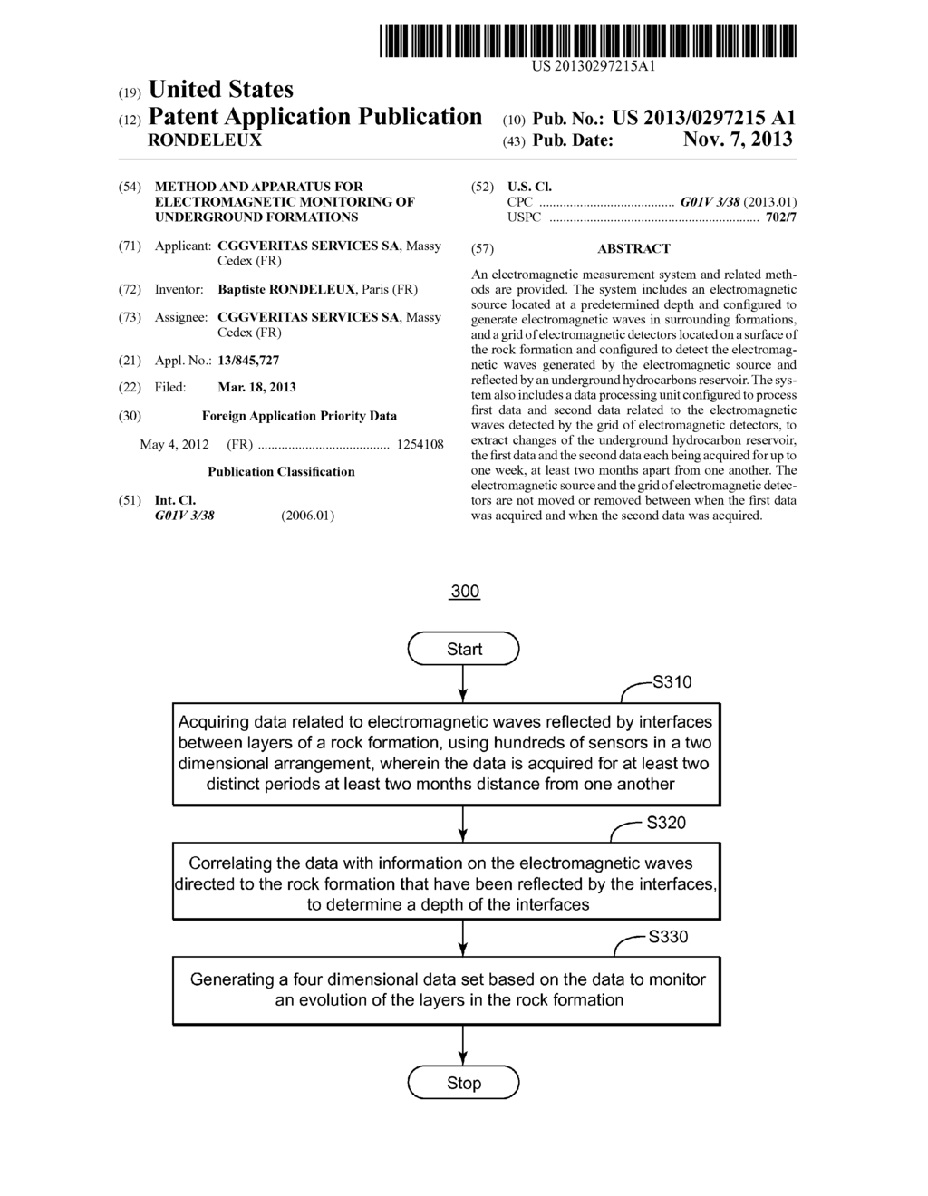 METHOD AND APPARATUS FOR ELECTROMAGNETIC MONITORING OF UNDERGROUND     FORMATIONS - diagram, schematic, and image 01