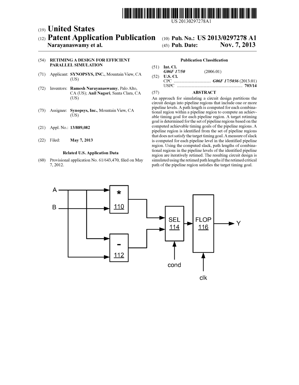 RETIMING A DESIGN FOR EFFICIENT PARALLEL SIMULATION - diagram, schematic, and image 01