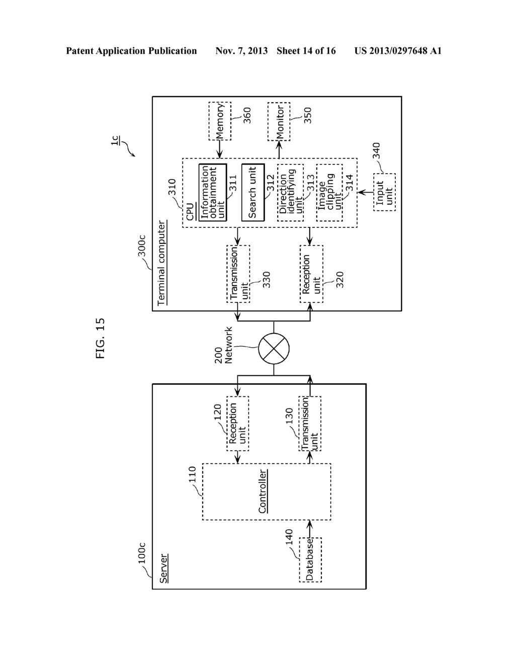 SERVER, TERMINAL DEVICE, IMAGE SEARCH METHOD, IMAGE PROCESSING METHOD, AND     PROGRAM - diagram, schematic, and image 15